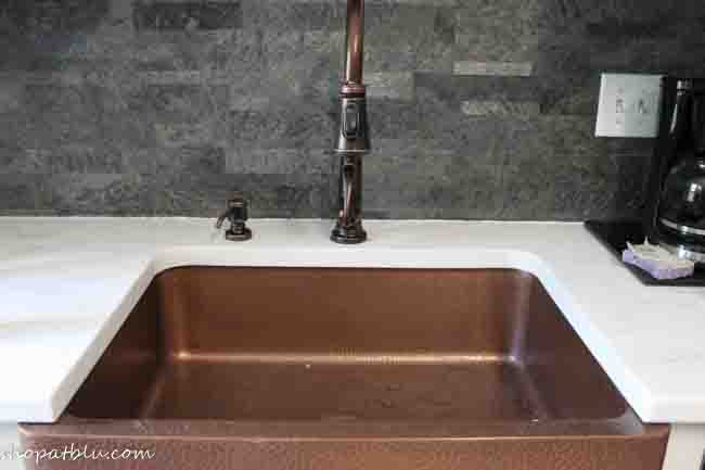 shop at blu kitchen copper farmhouse sink display