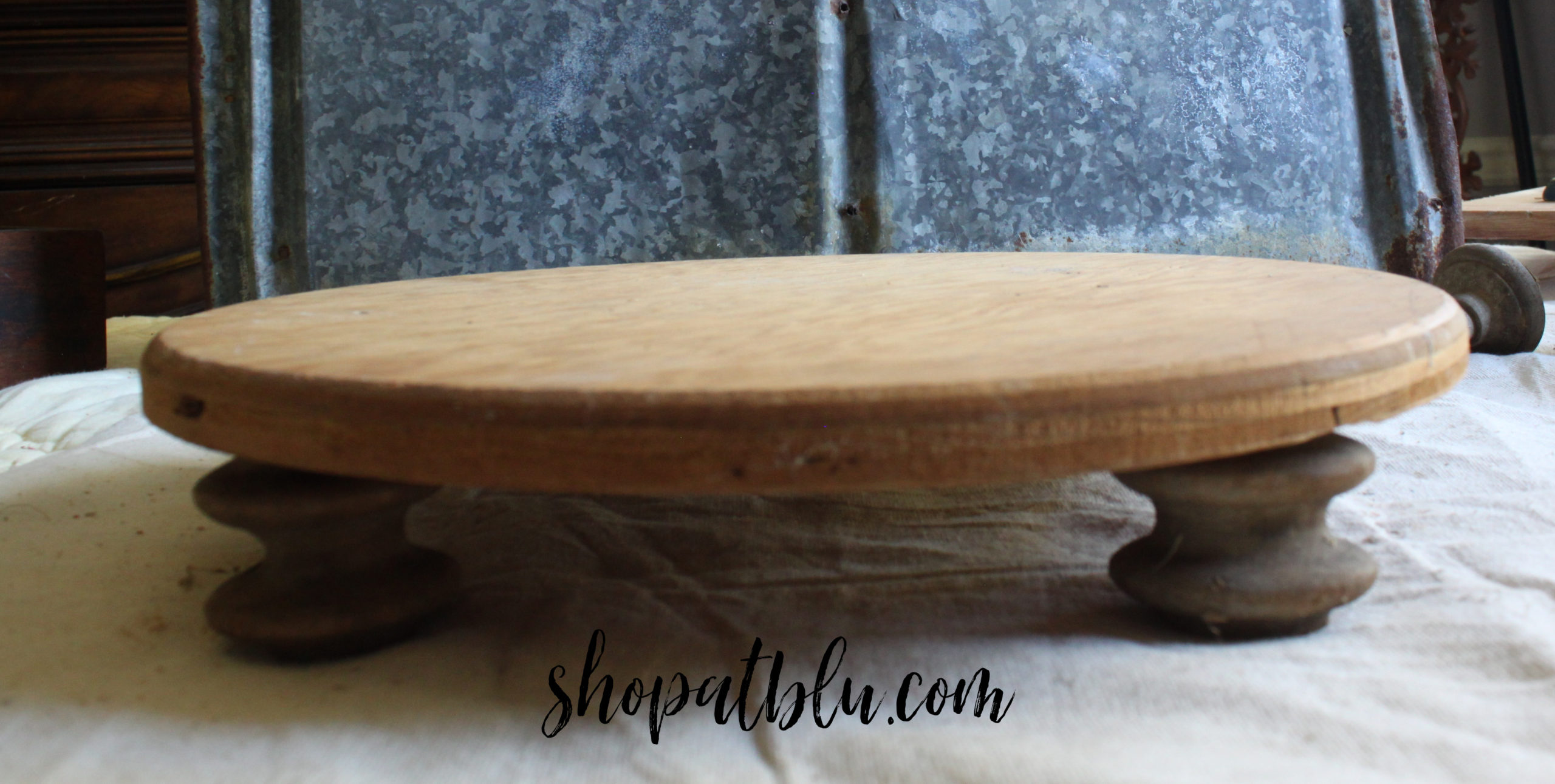 The Blue Building Antiques Shopatblu Table Risers wooden round riser