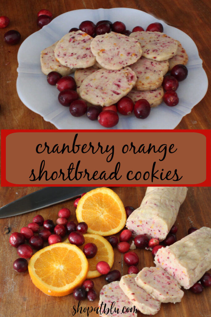 shopatblu cranberry orange shortbread cookies for holidays