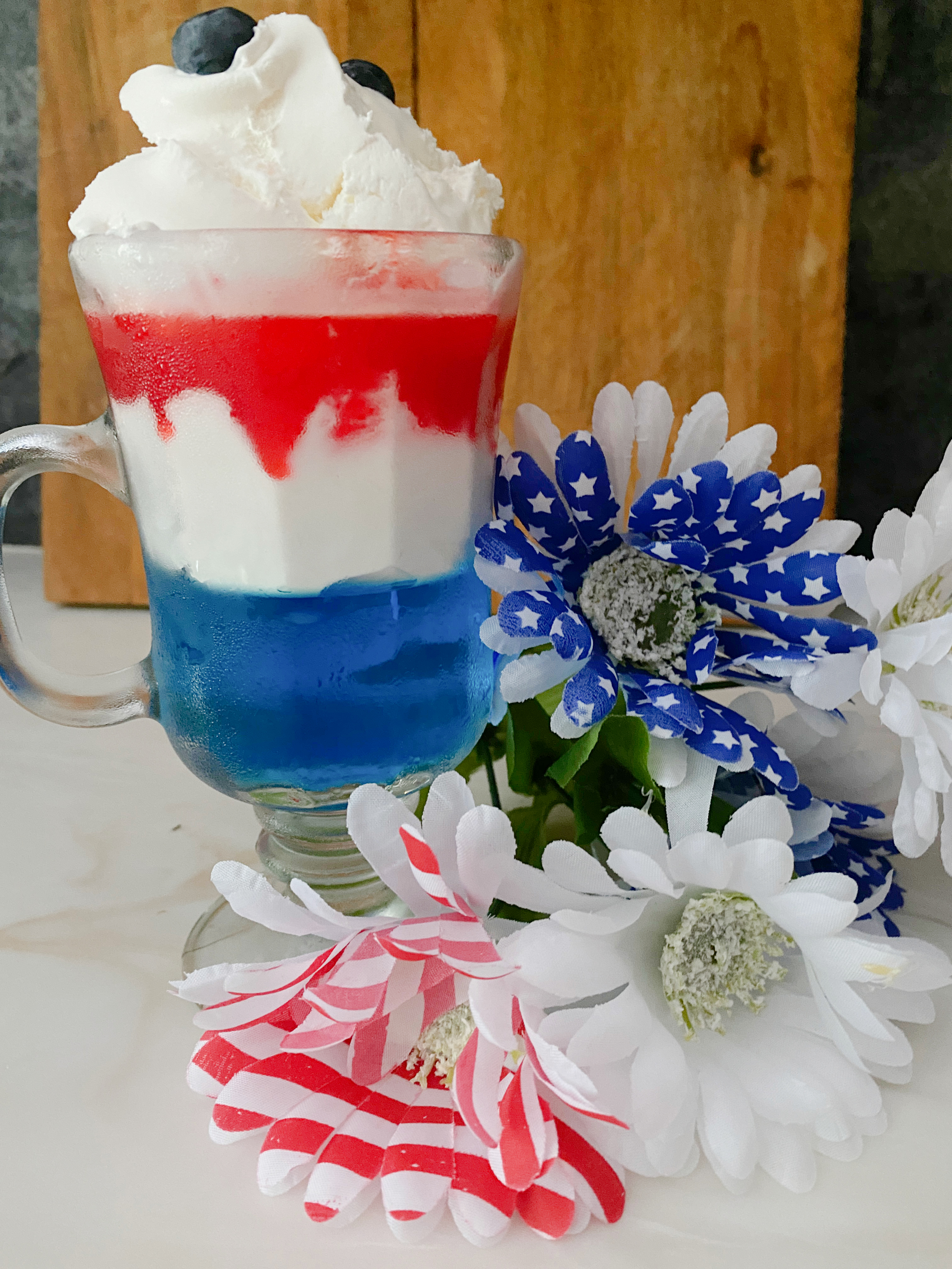 The Blue Building Antiques Shopatblu clear red white and blue jello dessert patriotic