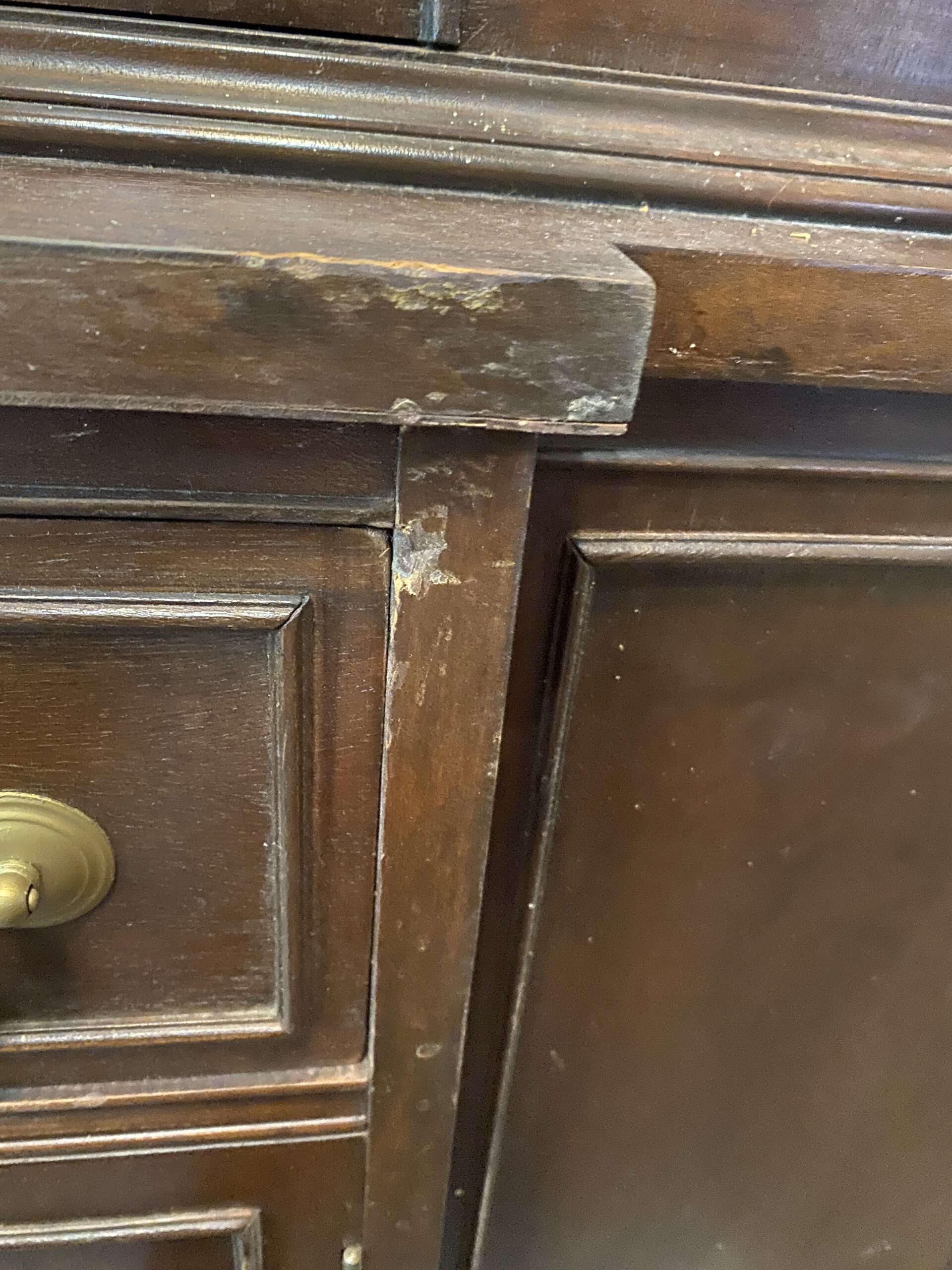 shopatblu upcycled mcm china cabinet damage