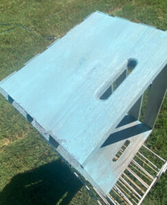 shopatblu wooden crate pumpkin upcycle spray paint
